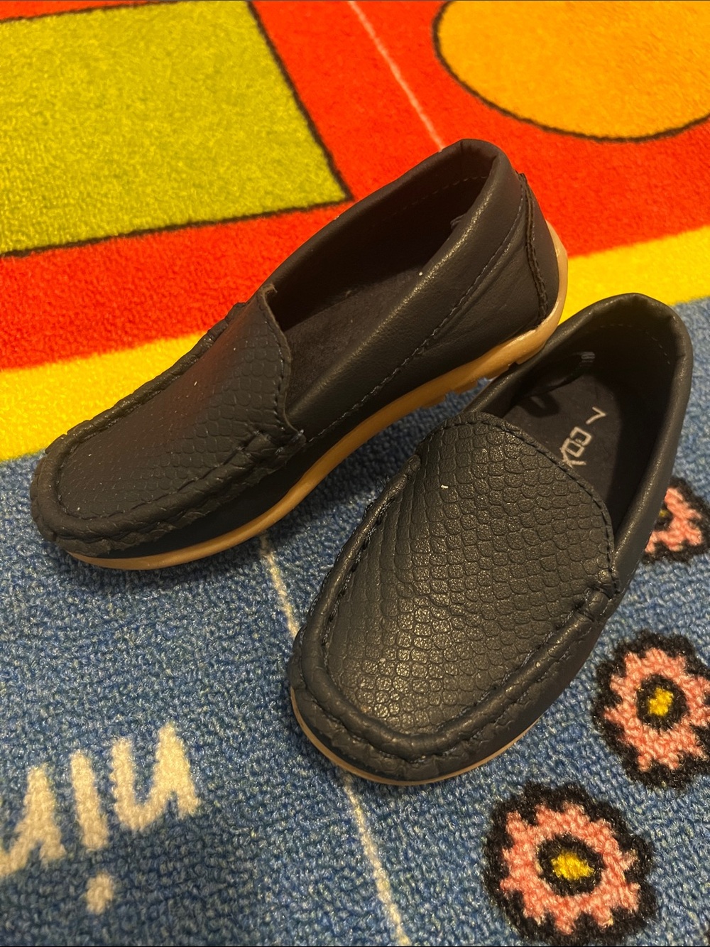 Toddler Dark Blue Slip-On Loafers